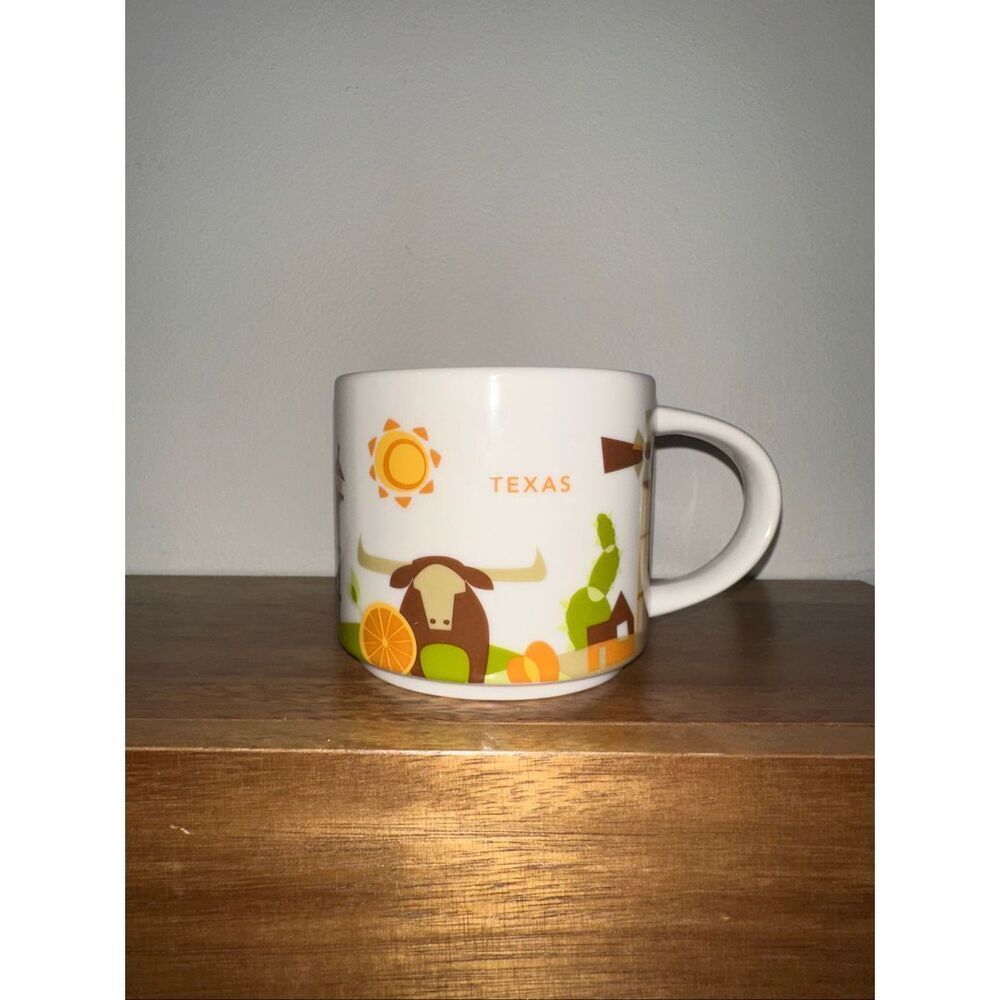 Starbucks Mug Texas You Are Here 2015 14oz Coffee Cup Orange - Picture 1 of 4